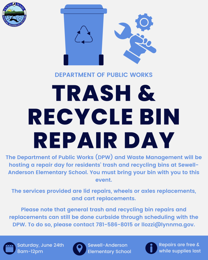 Trash and Recycling Bin Repair Day English